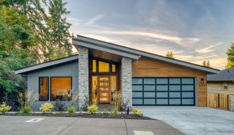 This modern house in Corvallis lended itself to a "one point perspective". This modern house in Corvallis lended itself to a "one point perspective".